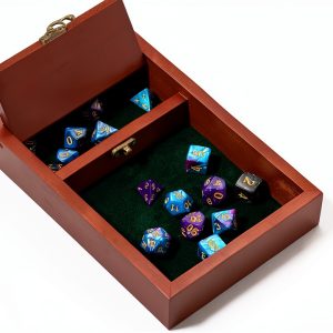 Threehoney Wooden Dice Tray Durable Rustic Design-0