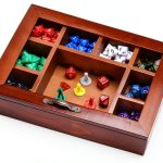YIXINLOMYY Dice Box Modern Wood Acrylic Storage-0